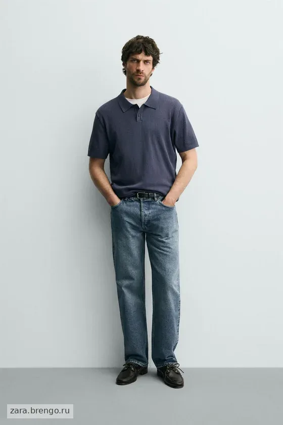 Поло из вязаного хлопка