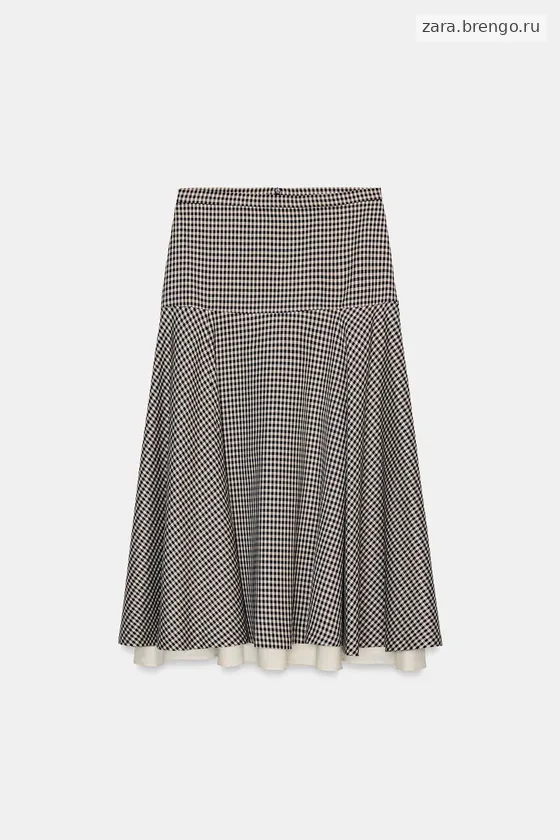 КОМБИНИРОВАННАЯ ЮБКА В КЛЕТКУ — коллекция Zara «ZW»