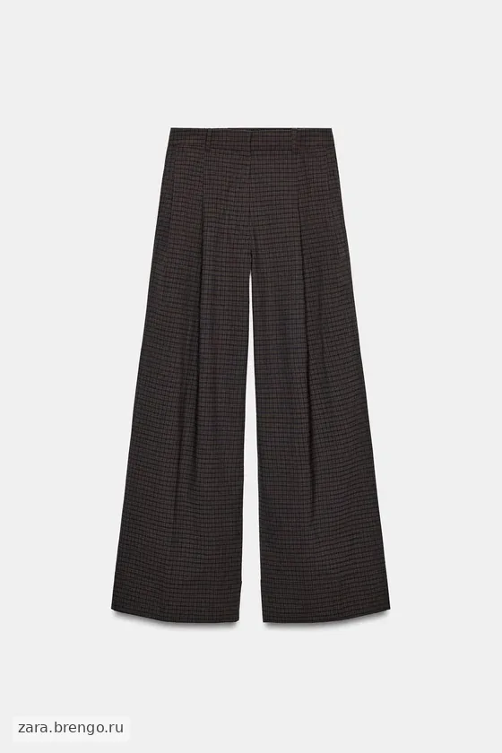 БРЮКИ В КЛЕТКУ С ЗАЩИПАМИ — коллекция Zara «ZW»
