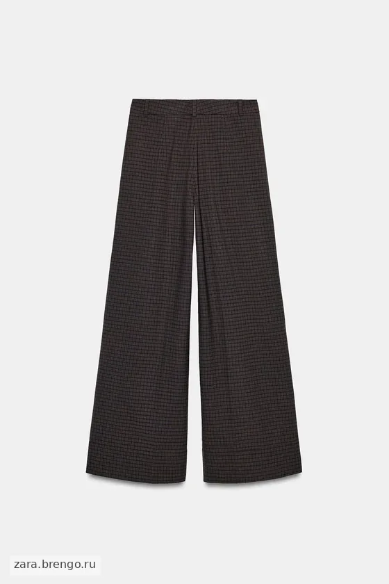 БРЮКИ В КЛЕТКУ С ЗАЩИПАМИ — коллекция Zara «ZW»