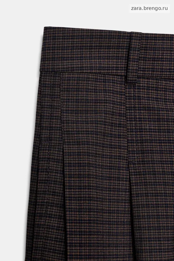 БРЮКИ В КЛЕТКУ С ЗАЩИПАМИ — коллекция Zara «ZW»