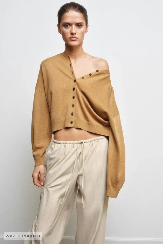 БРЮКИ В ПОЛОСКУ В ПИЖАМНОМ СТИЛЕ — коллекция Zara «ZW»
