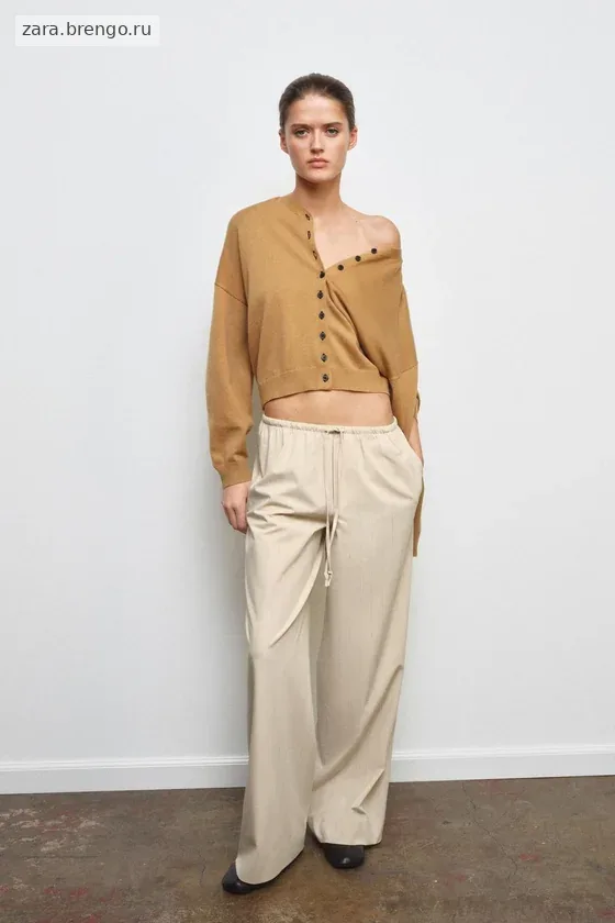 БРЮКИ В ПОЛОСКУ В ПИЖАМНОМ СТИЛЕ — коллекция Zara «ZW»