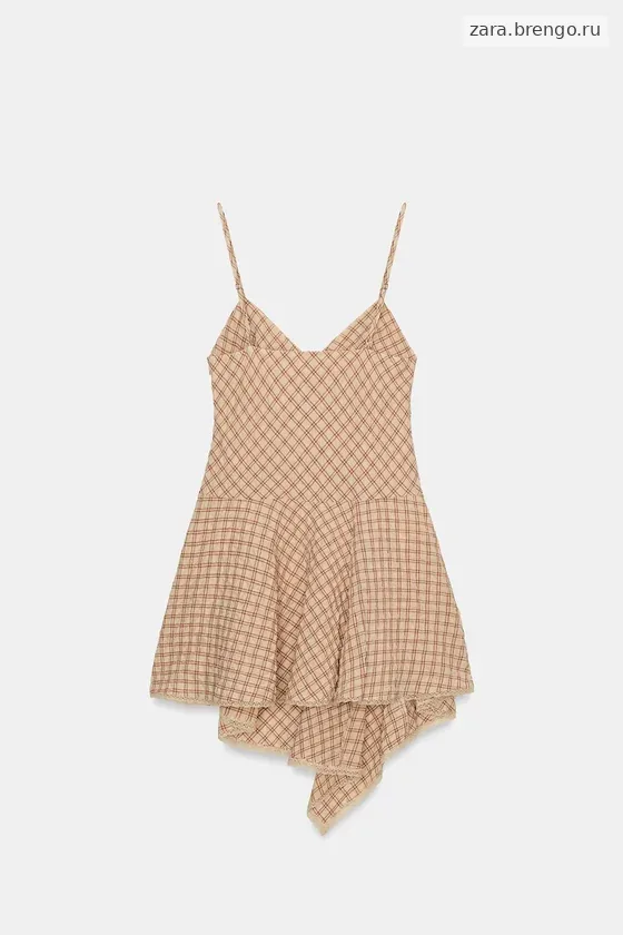 КОРОТКОЕ ПЛАТЬЕ В КЛЕТКУ С КРУЖЕВОМ