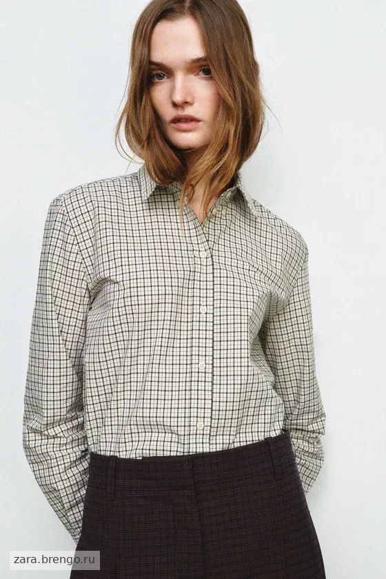 РУБАШКА В КЛЕТКУ коллекция Zara «ZW»