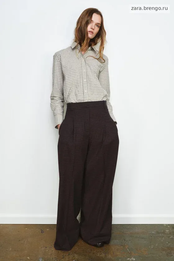 РУБАШКА В КЛЕТКУ коллекция Zara «ZW»