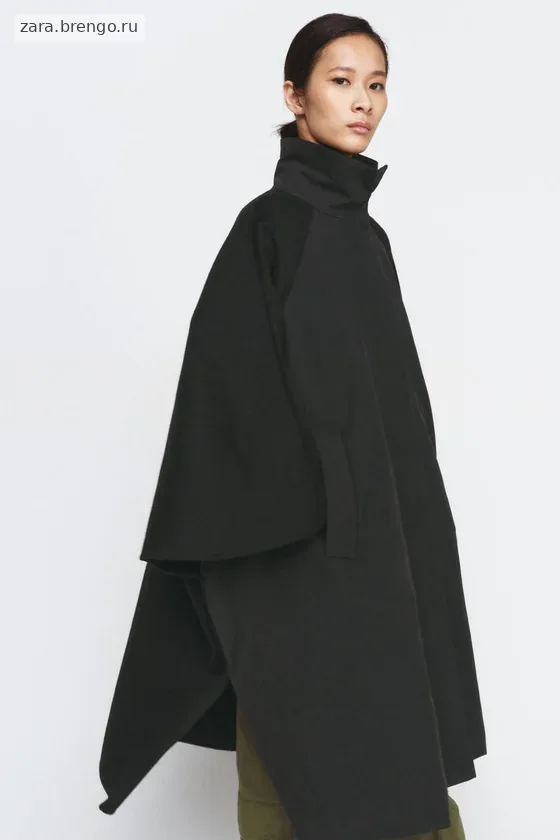 НАКИДКА ИЗ СМЕСОВОЙ ШЕРСТИ — коллекция Zara «ZW» 