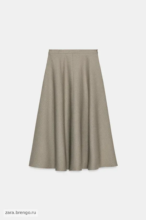 ШИРОКАЯ ЮБКА В ЕЛОЧКУ — коллекция Zara «ZW»