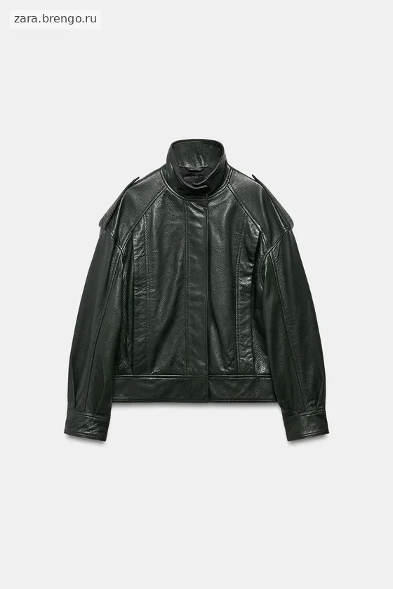 БОМБЕР ИЗ КОЖИ — коллекция Zara «ZW» 
