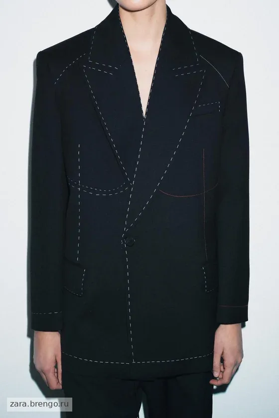 БЛЕЙЗЕР С КОНТРАСТНОЙ ОТСТРОЧКОЙ — , коллекция Zara «ZW»