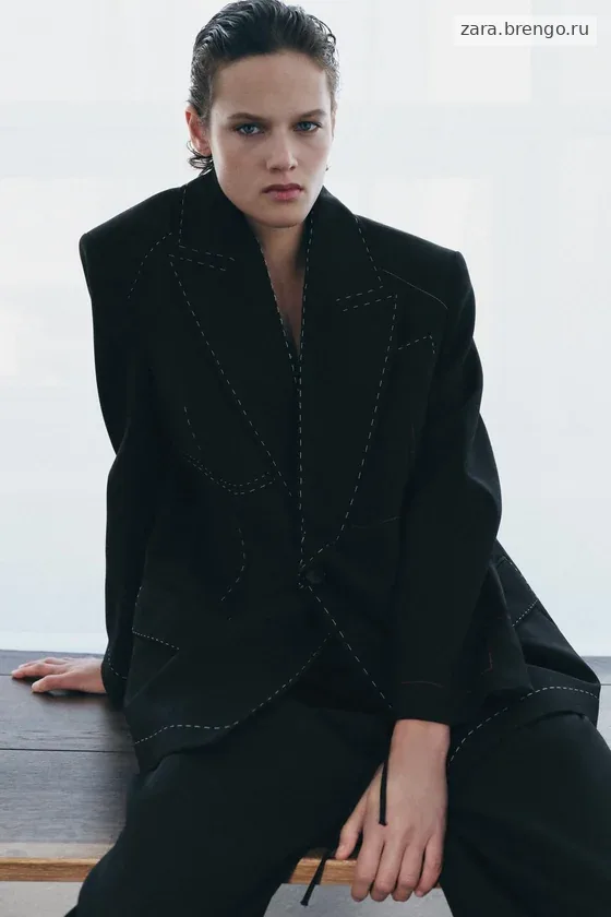 БЛЕЙЗЕР С КОНТРАСТНОЙ ОТСТРОЧКОЙ — , коллекция Zara «ZW»
