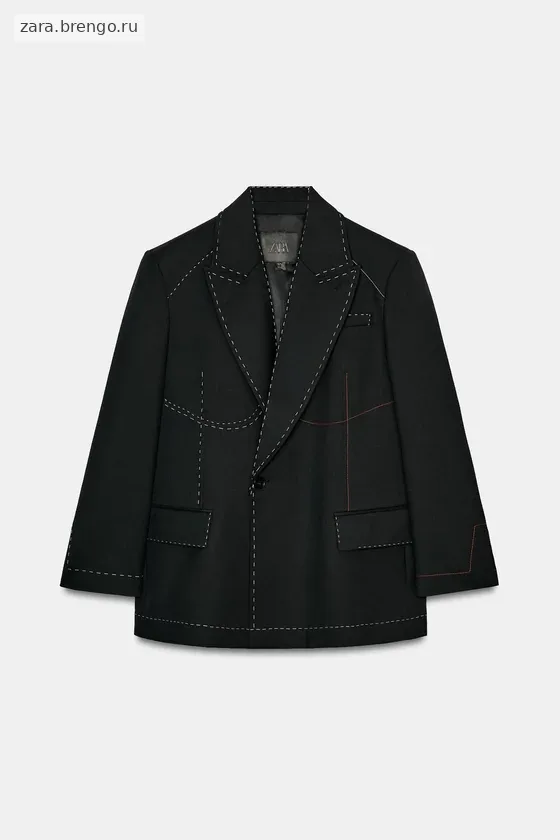БЛЕЙЗЕР С КОНТРАСТНОЙ ОТСТРОЧКОЙ — , коллекция Zara «ZW»