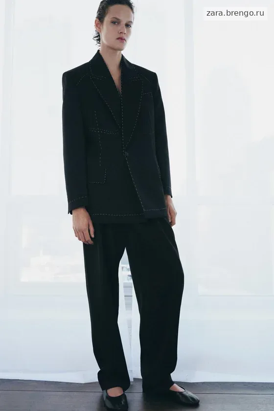 БЛЕЙЗЕР С КОНТРАСТНОЙ ОТСТРОЧКОЙ — , коллекция Zara «ZW»