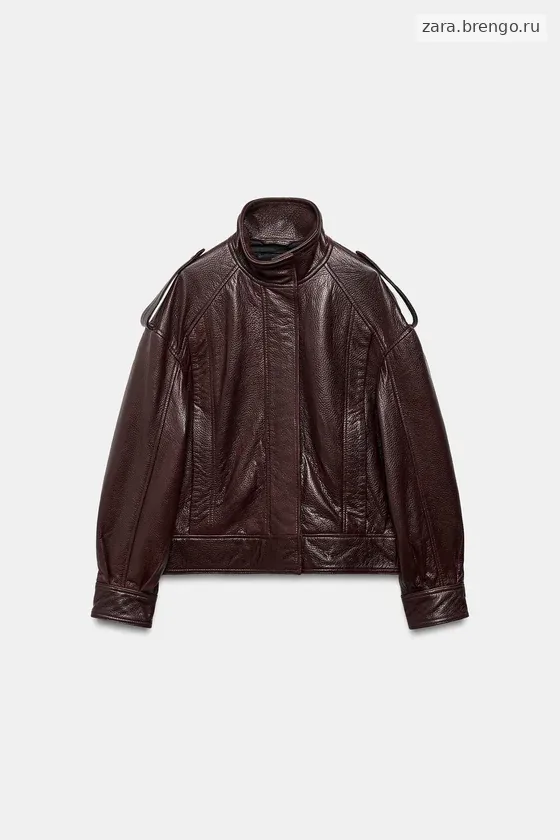 БОМБЕР ИЗ 100% КОЖИ — коллекция Zara «ZW» 