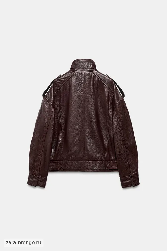 БОМБЕР ИЗ 100% КОЖИ — коллекция Zara «ZW» 