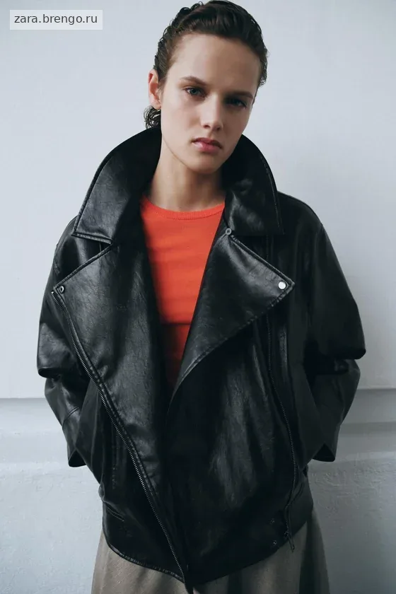 КУРТКА ИЗ ИСКУССТВЕННОЙ КОЖИ — коллекция Zara «ZW»
