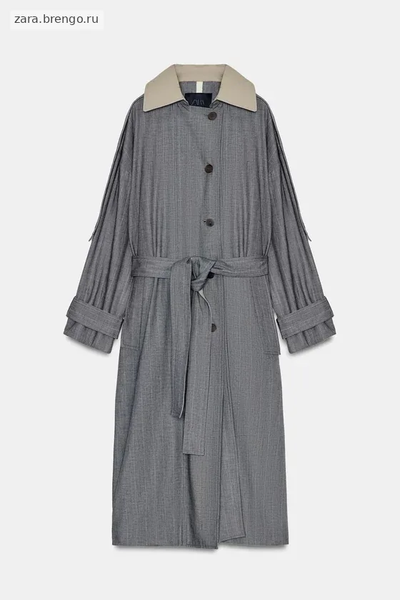КОМБИНИРОВАННЫЙ ТРЕНЧ В КЛЕТКУ — коллекция Zara «ZW» 