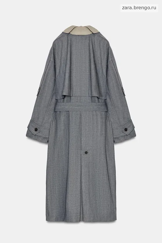 КОМБИНИРОВАННЫЙ ТРЕНЧ В КЛЕТКУ — коллекция Zara «ZW» 