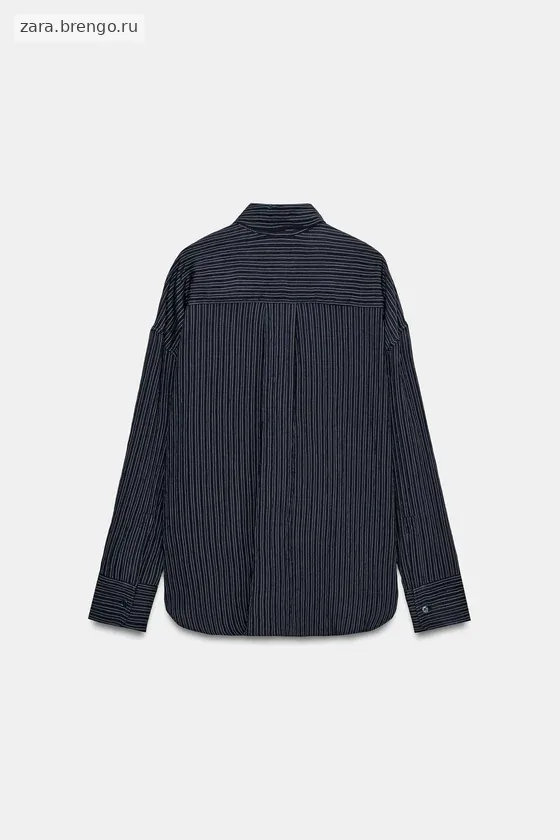 РУБАШКА ИЗ СТРУЯЩЕЙСЯ ТКАНИ В ПОЛОСКУ — коллекция Zara «ZW»