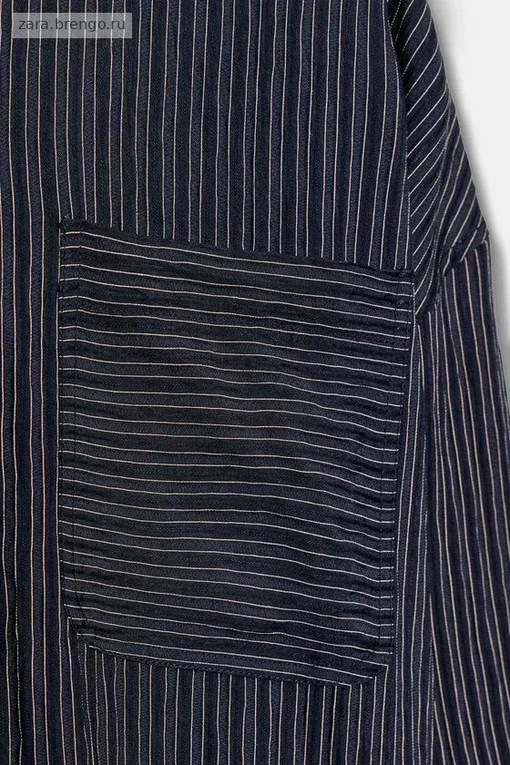 РУБАШКА ИЗ СТРУЯЩЕЙСЯ ТКАНИ В ПОЛОСКУ — коллекция Zara «ZW»