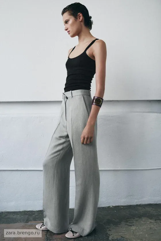 РАСКЛЕШЕННЫЕ БРЮКИ СТРУКТУРНЫЕ коллекция Zara «ZW»