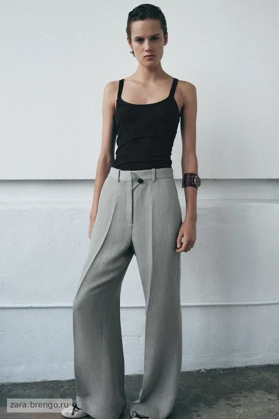 РАСКЛЕШЕННЫЕ БРЮКИ СТРУКТУРНЫЕ коллекция Zara «ZW»