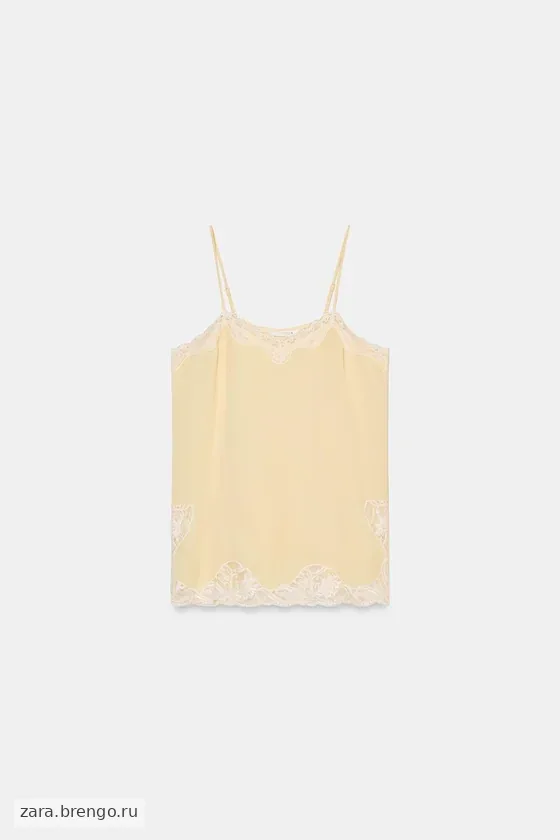 ТОП В БЕЛЬЕВОМ СТИЛЕ С КРУЖЕВОМ — коллекция Zara «ZW»