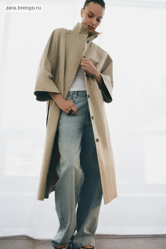 ТРЕНЧ ОВЕРСАЙЗ С ПЛАТКОМ коллекция Zara «ZW» 
