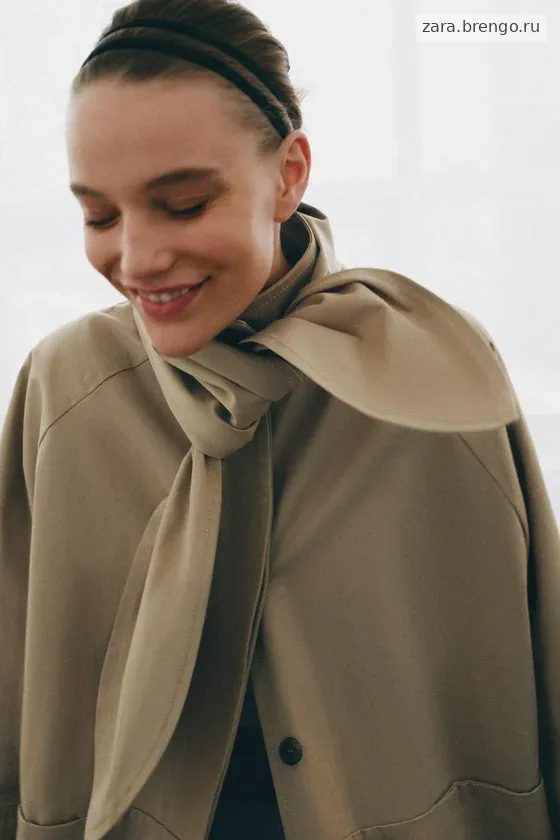 ТРЕНЧ ОВЕРСАЙЗ С ПЛАТКОМ коллекция Zara «ZW» 