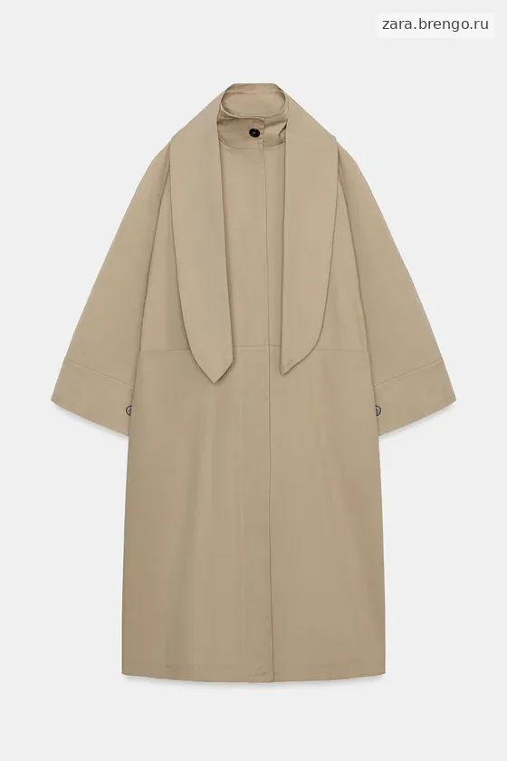 ТРЕНЧ ОВЕРСАЙЗ С ПЛАТКОМ коллекция Zara «ZW» 