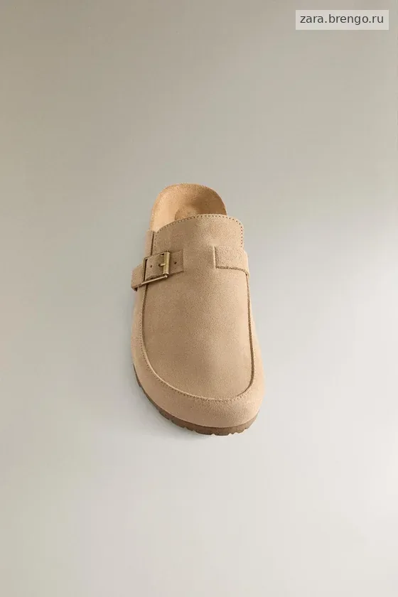 Клоги из кожи с пряжками