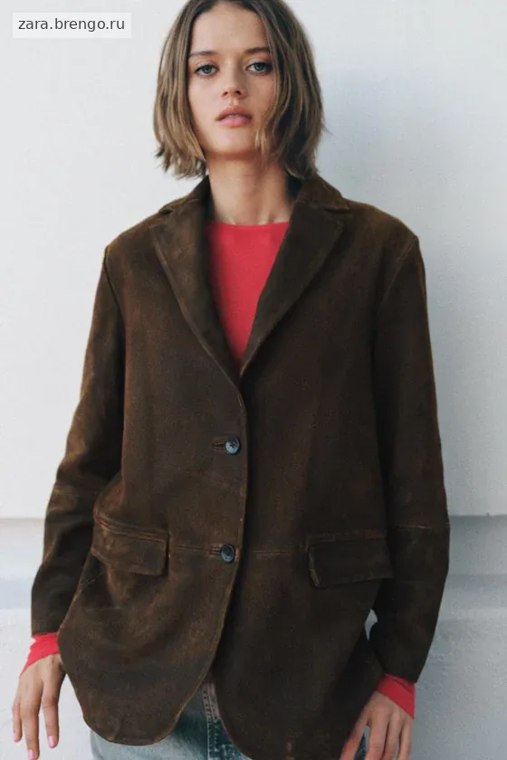 Эксклюзивный жакет из замши Zara «ZW» 