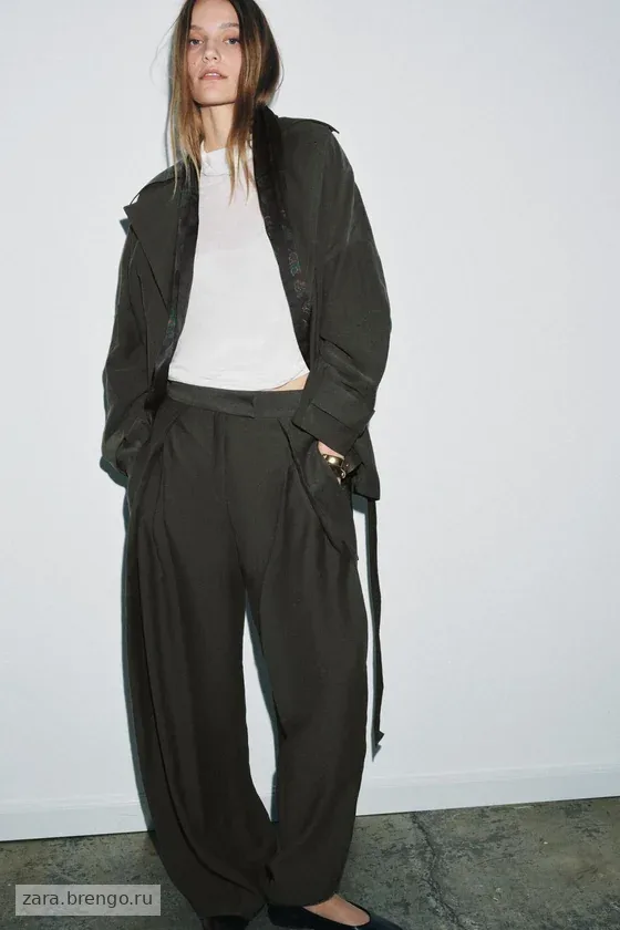 БРЮКИ  С ЗАЩИПАМИ — коллекция Zara «ZW»