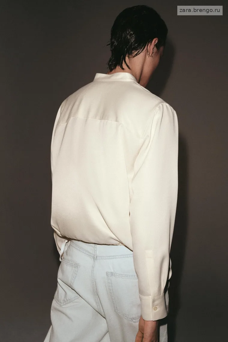 Блузка из атласа коллекции zara woman