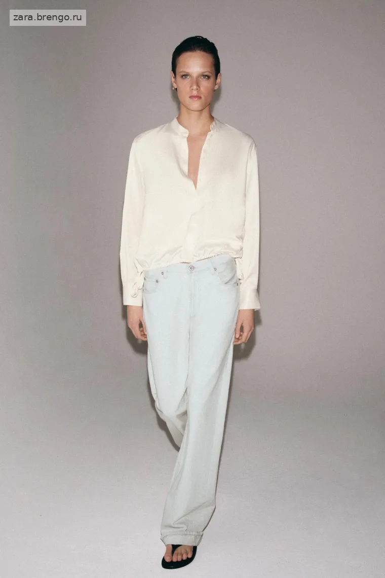 Блузка из атласа коллекции zara woman