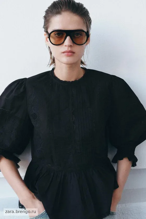 РУБАШКА С ВЫШИВКОЙ коллекция Zara «ZW»