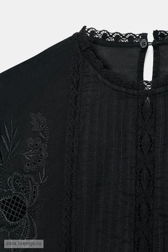 РУБАШКА С ВЫШИВКОЙ коллекция Zara «ZW»