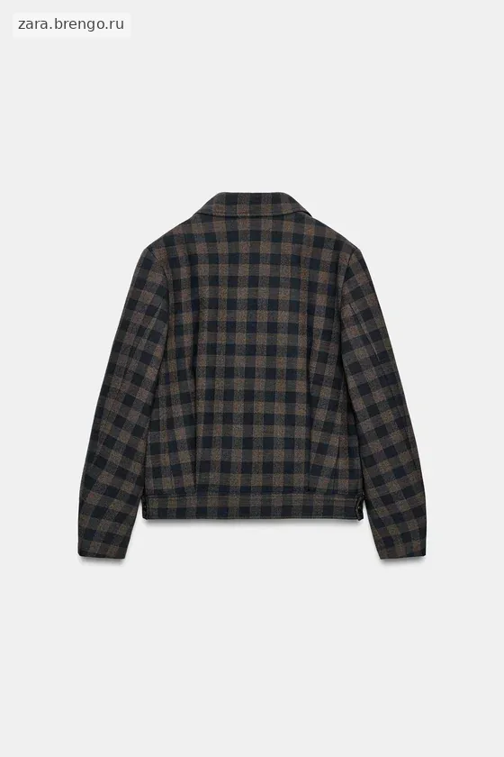 КУРТКА В КЛЕТКУ С ЗАПАХОМ — коллекция Zara «ZW»