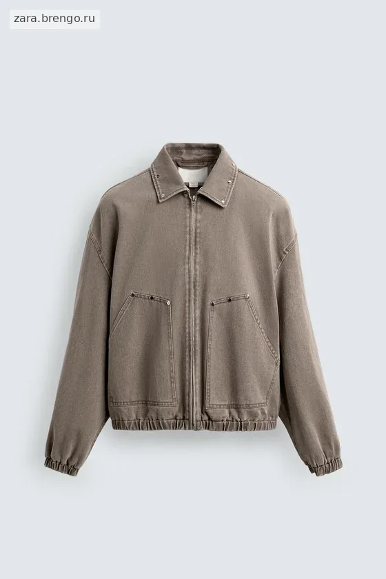 Куртка  relaxed fit с заклепками