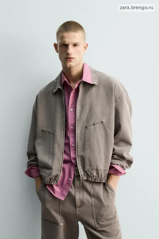 Куртка  relaxed fit с заклепками