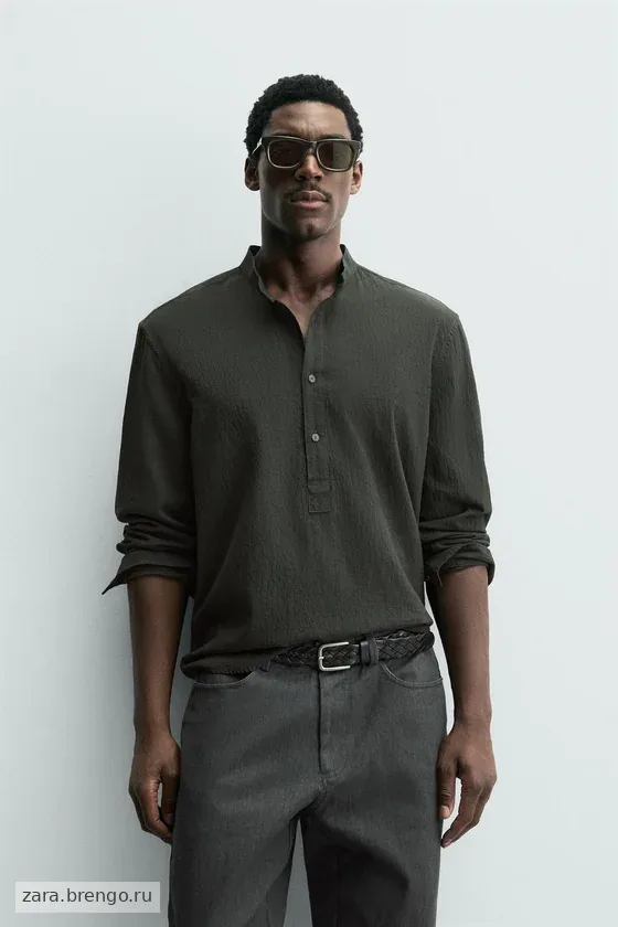 Рубашка с эффектом мятости