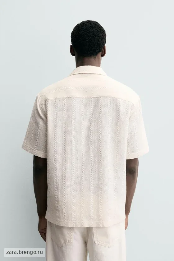 Рубашка с геометрическим жаккардовым узором