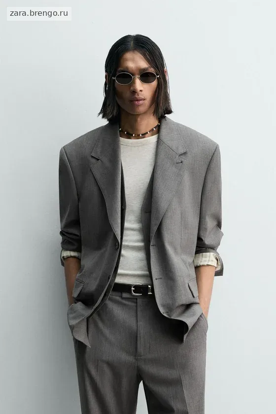 КОСТЮМНЫЙ БЛЕЙЗЕР ИЗ РЕЛЬЕФНОЙ ТКАНИ В ПОЛОСКУ 