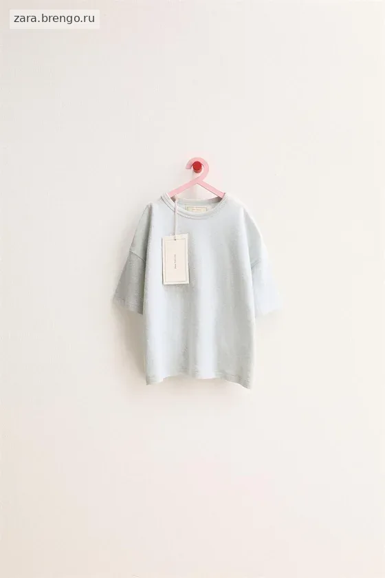 Zara «Timeless» - ОДНОТОННАЯ ФУТБОЛКА ИЗ ХЛОПКА И ЛЬНА
