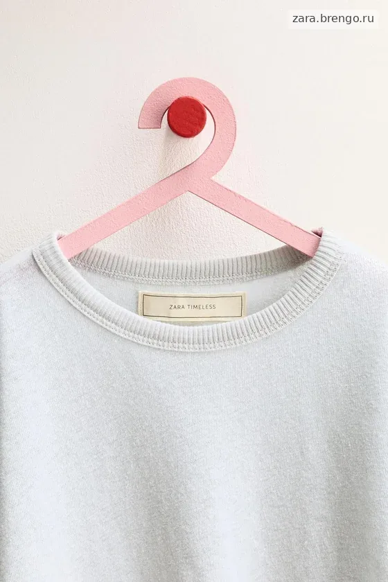 Zara «Timeless» - ОДНОТОННАЯ ФУТБОЛКА ИЗ ХЛОПКА И ЛЬНА