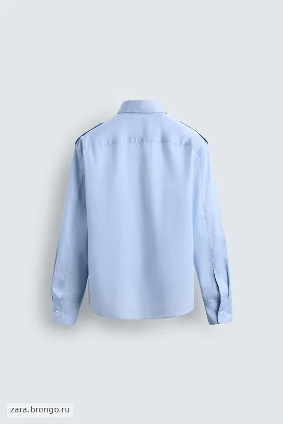 РУБАШКА С КАРМАНАМИ И ПОГОНАМИ 