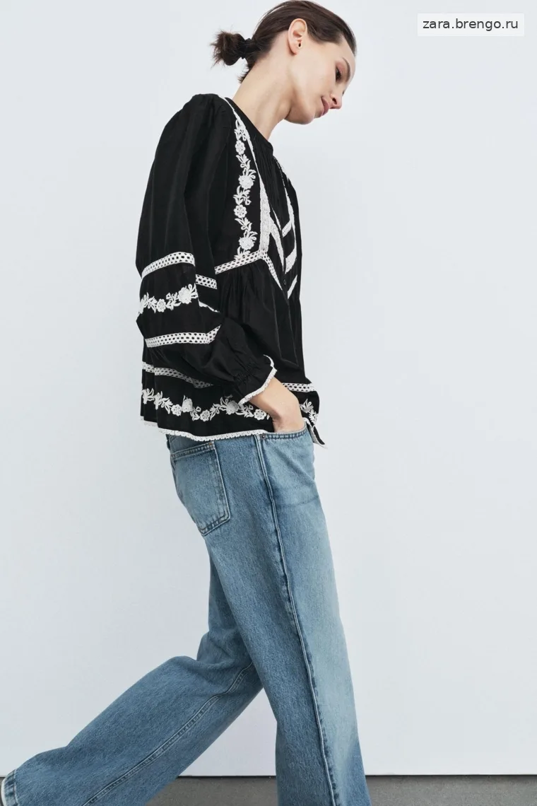 Вышитая блузка коллекции zara woman