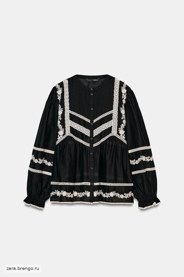 Вышитая блузка коллекции zara woman