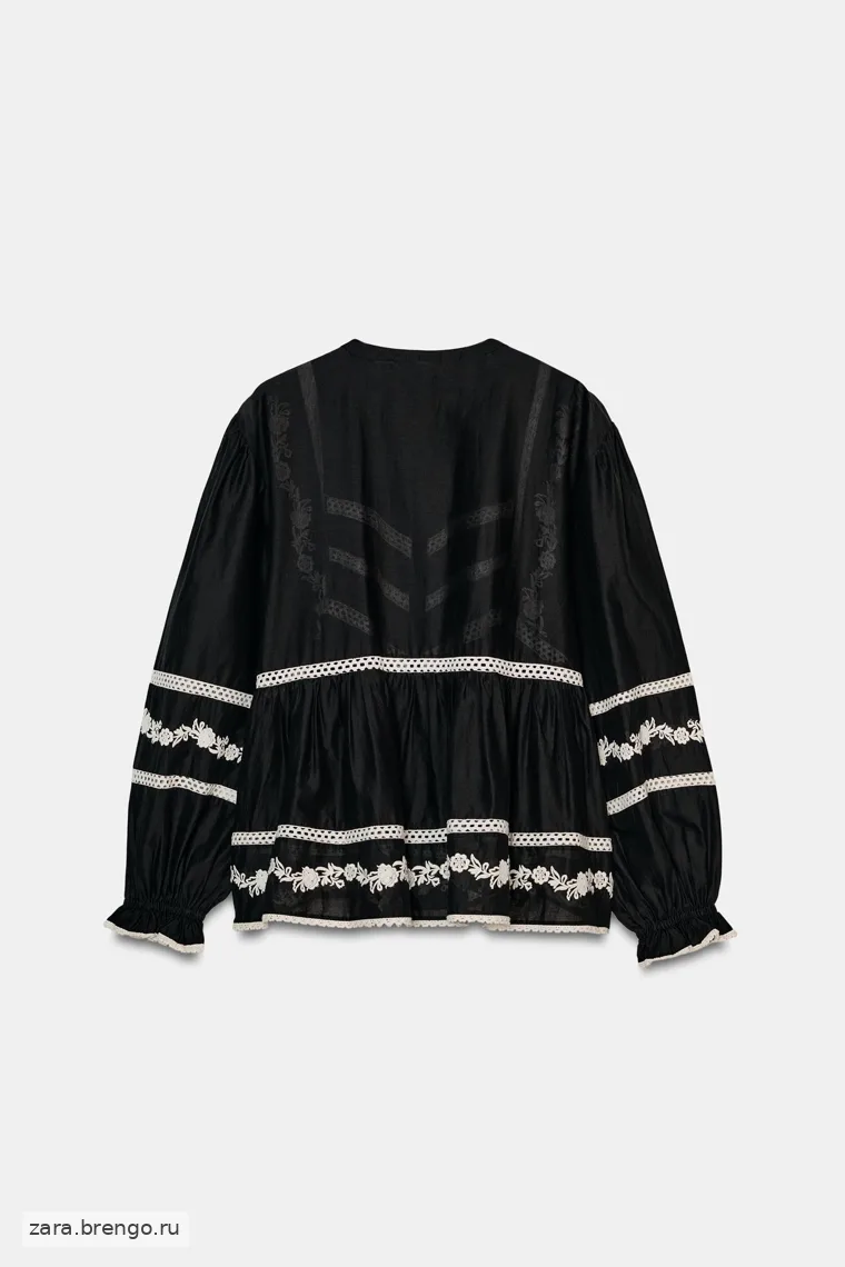 Вышитая блузка коллекции zara woman