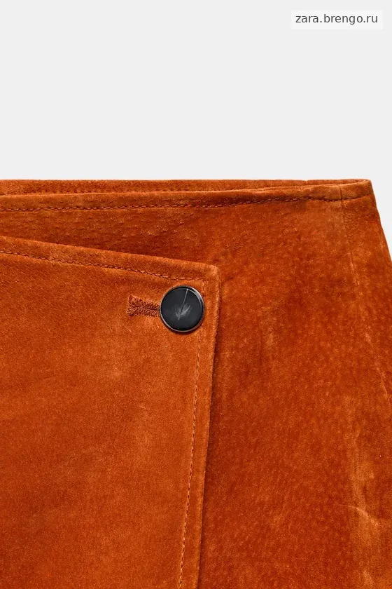 ЮБКА МИДИ НА ЗАПÁХЕ ИЗ 100% ЗАМШИ